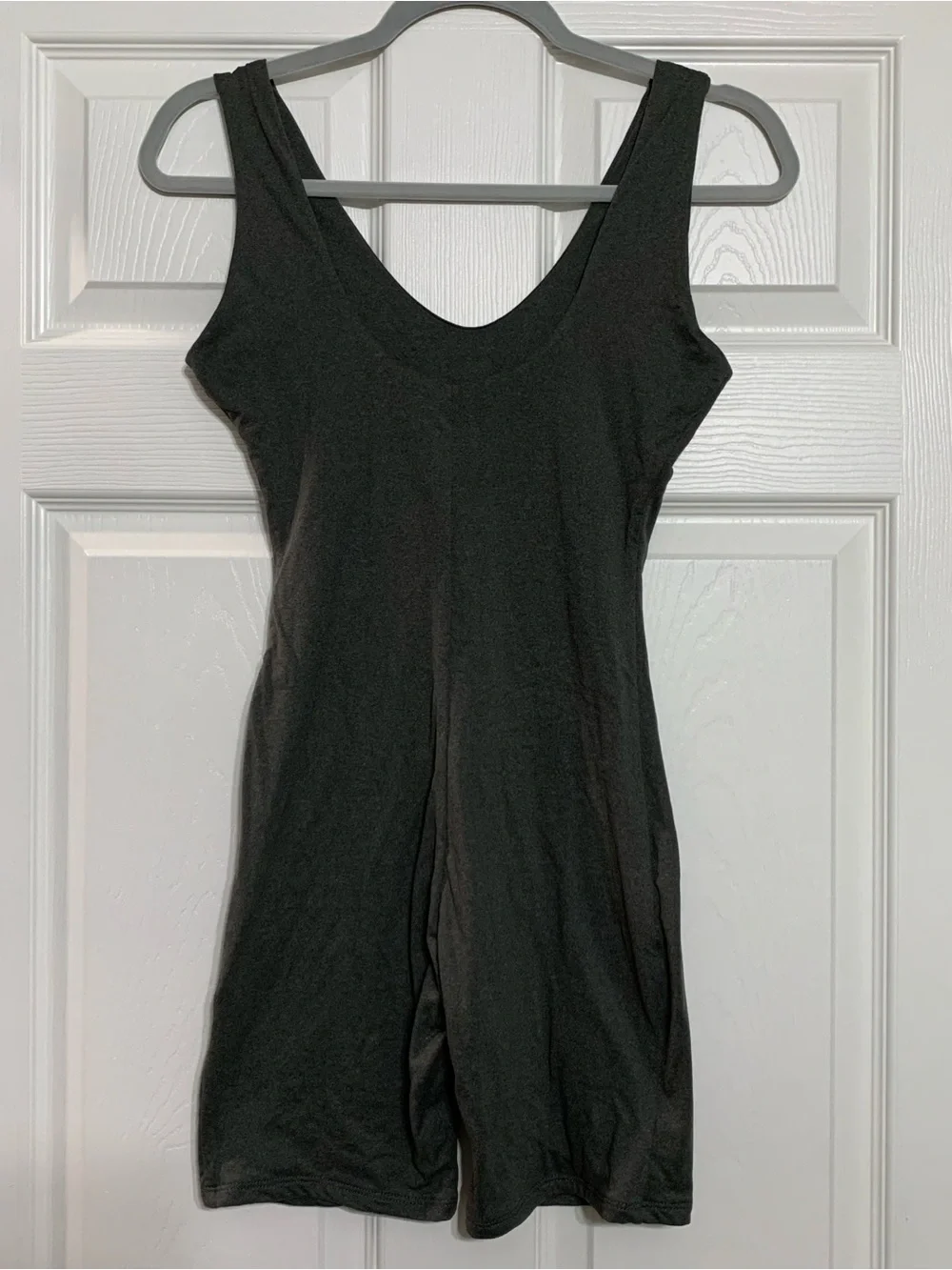 Black Women's Scoop Neck Shapewear Romper Charcoal Gray - Never Worn